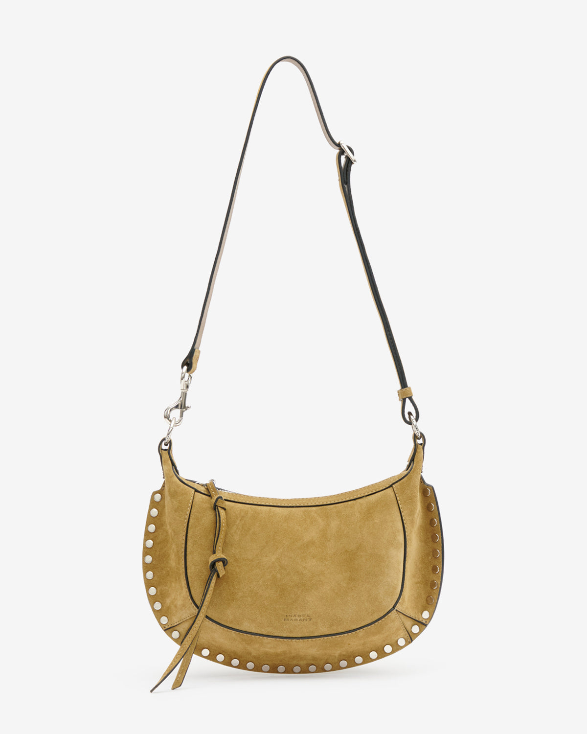 Sac à main baguette oskan moon en veau velours - Taupe - Woman - 6
