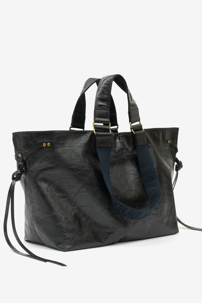 Sac cabas grand modèle en cuir souple wardy - Noir - Woman - 10