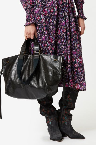 Sac cabas grand modèle en cuir souple wardy - Noir - Woman - 4