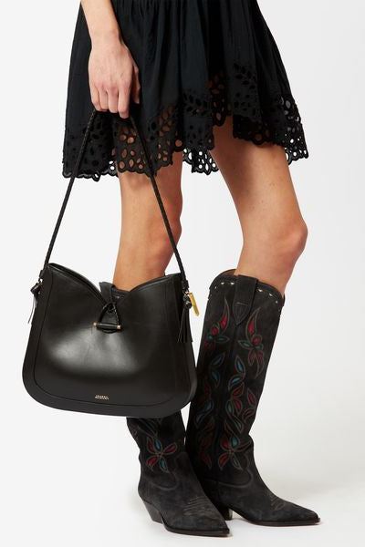 Vigo hobo レザー ショルダーバッグ - 黒 - Woman - 3