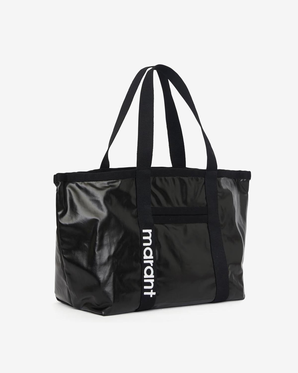 Borsa tote darwen da portare a spalla in cotone spalmato - Nero - Woman - 3