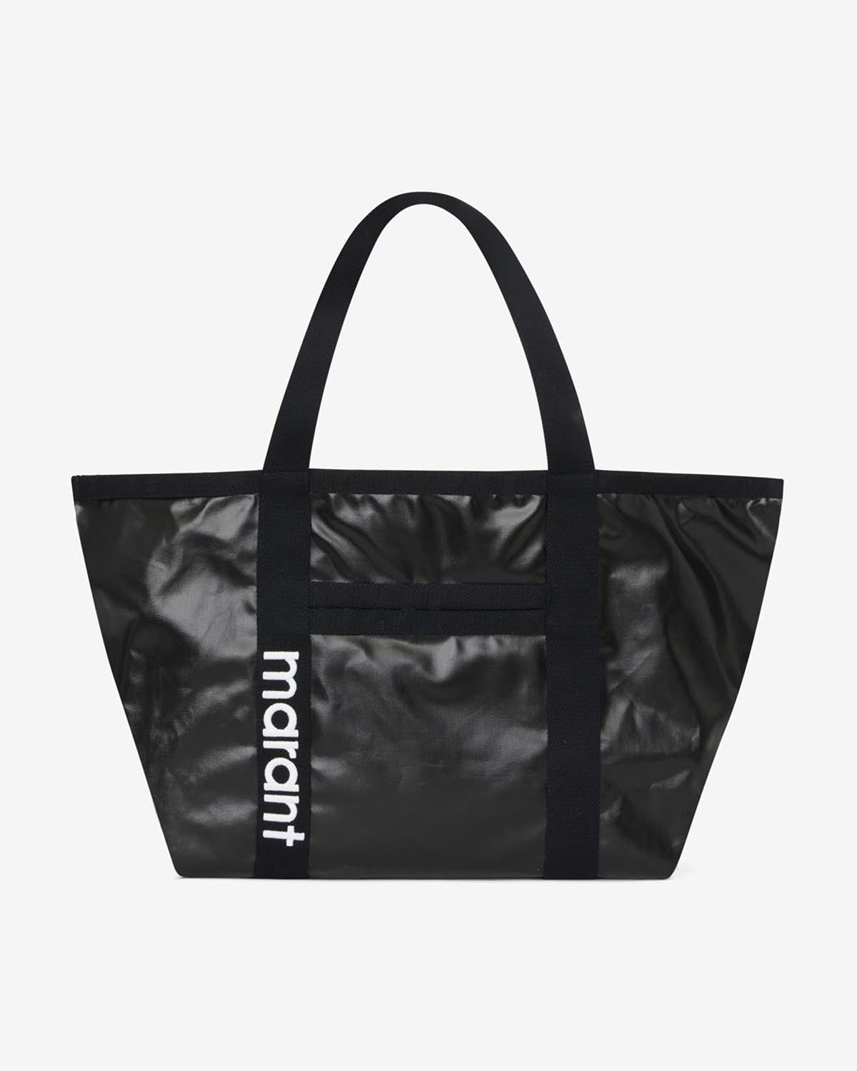 Borsa tote darwen da portare a spalla in cotone spalmato - Nero - Woman - 1