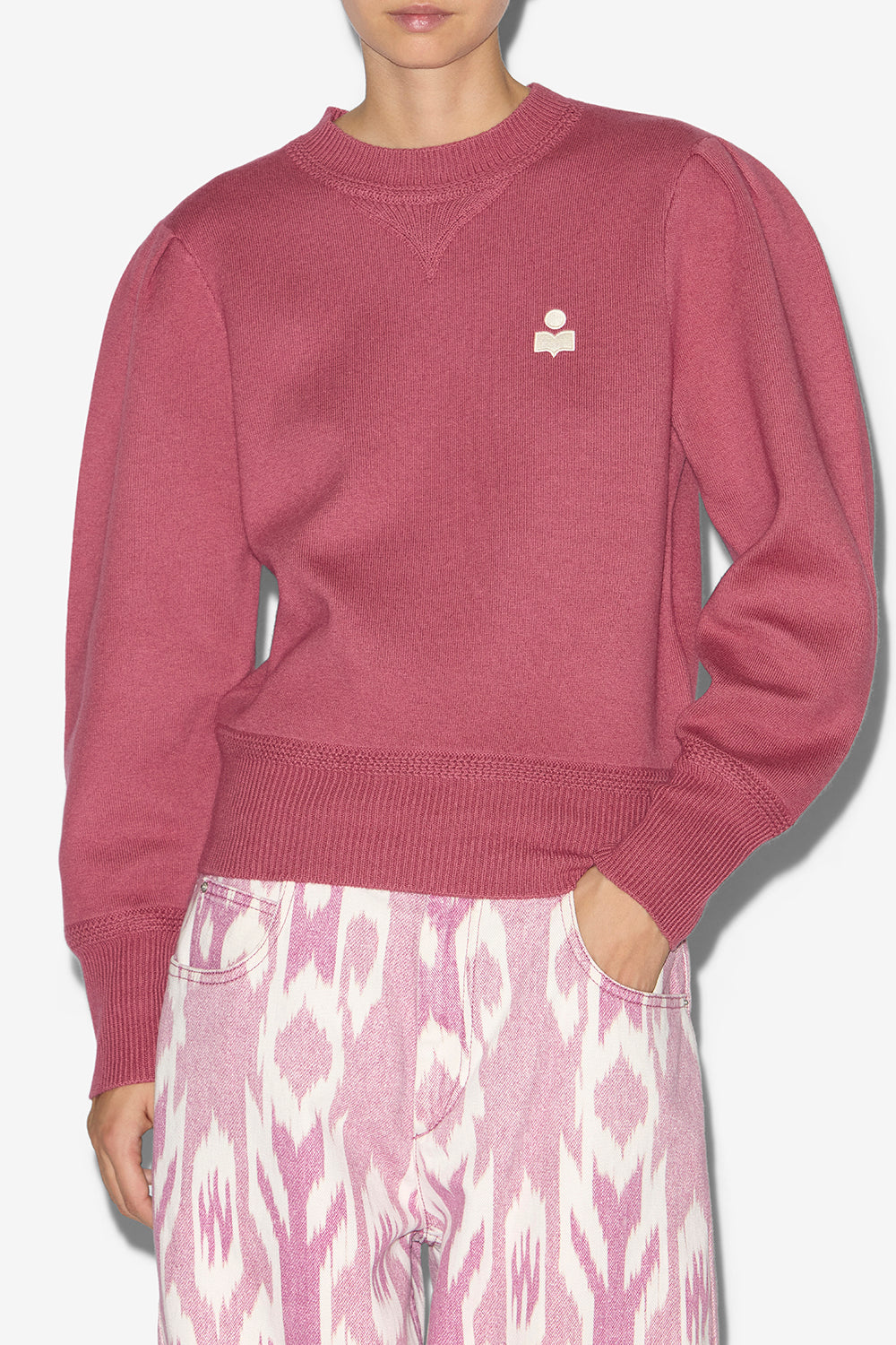 Maglione kelaya in maglia mista e pregiata - Antique pink - Woman - 4