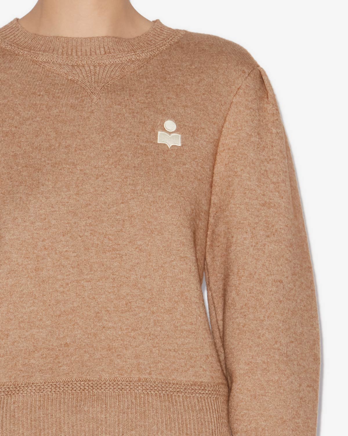 Maglione kelaya in maglia mista e pregiata - Camel - Woman - 2