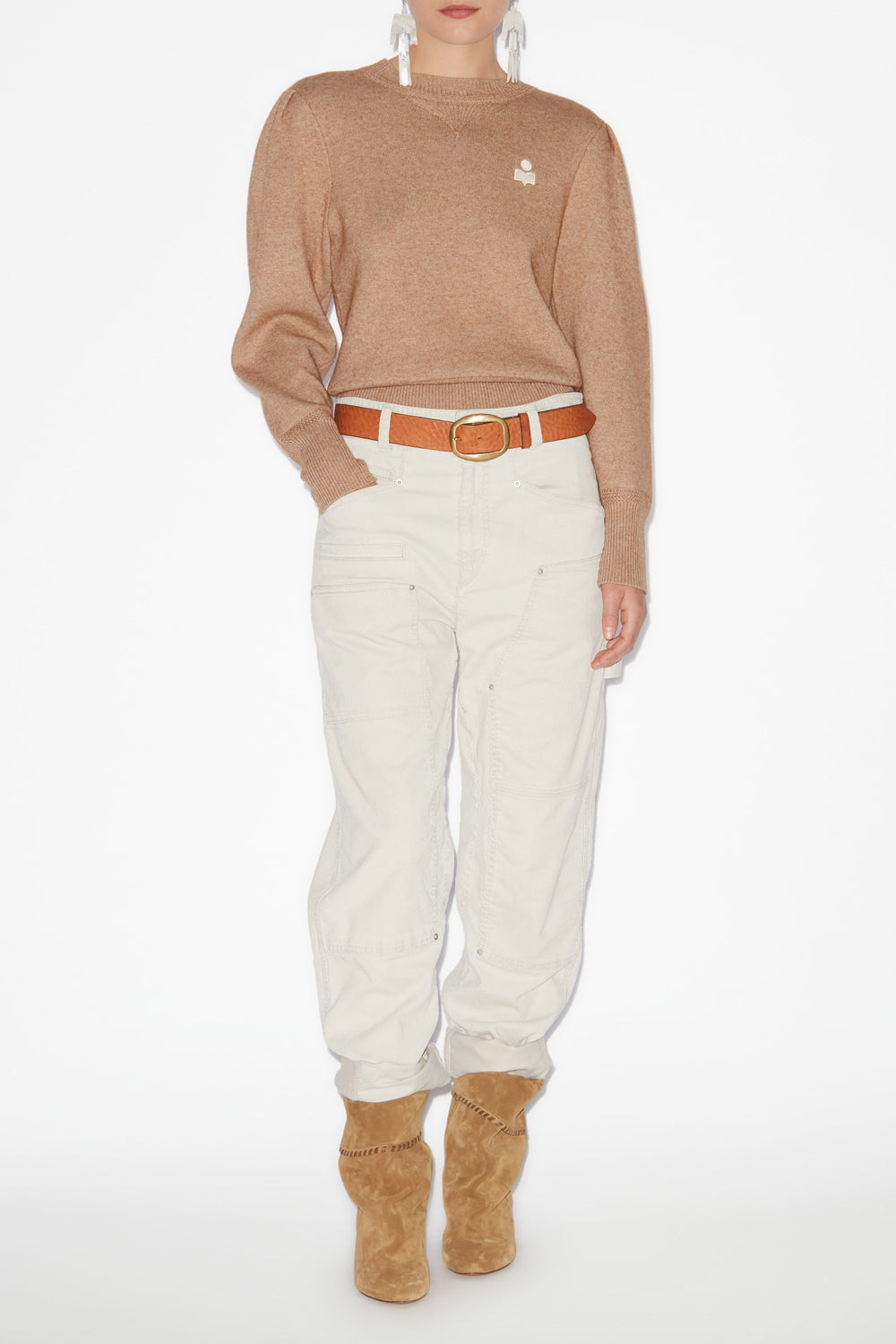 Pullover kelaya aus feinem mischgewebe - Camel - Woman - 2