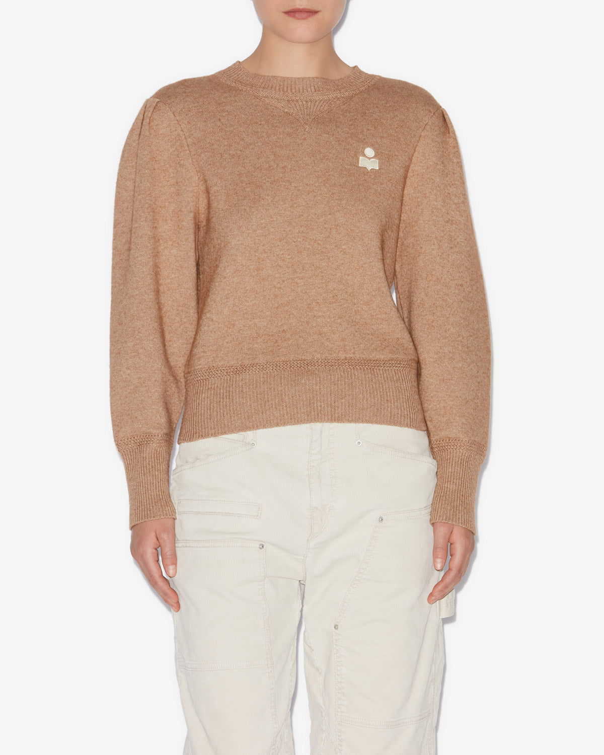 Maglione kelaya in maglia mista e pregiata - Camel - Woman - 3