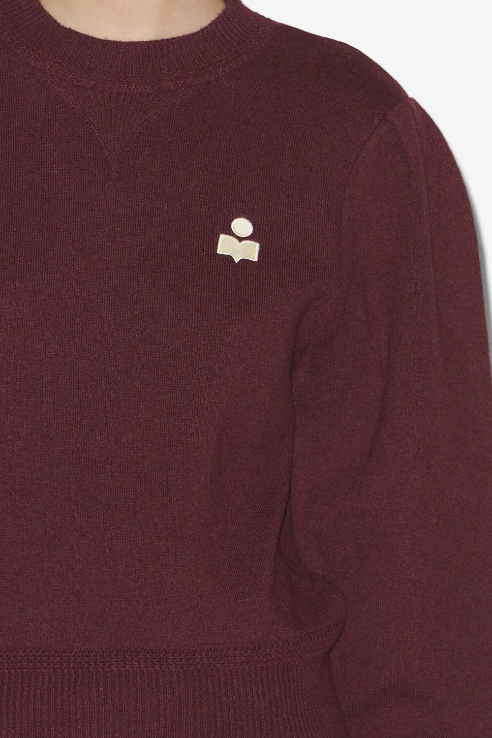 Maglione kelaya in maglia mista fine - Bordeaux - Woman - 3