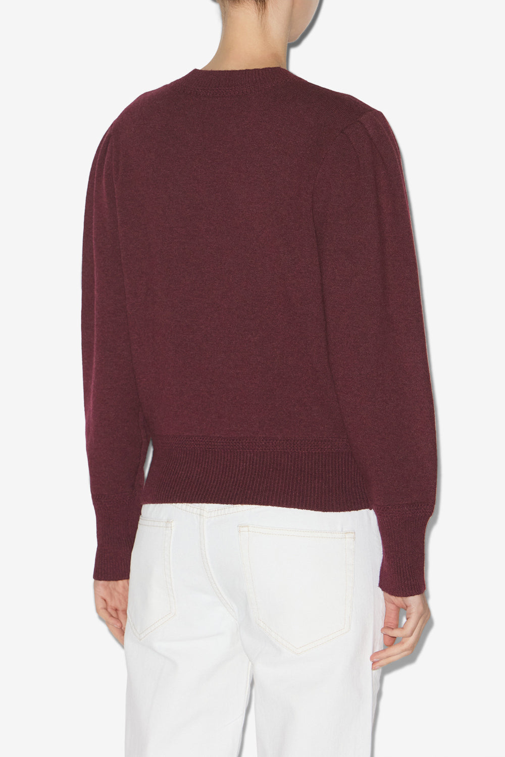 Maglione kelaya in maglia mista fine - Bordeaux - Woman - 5