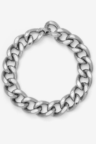 Oversized-kettenhalsreif links - Silber - Woman - 2