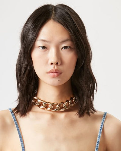 Links 오버사이즈 체인 초커 - 골든 - Woman - 7