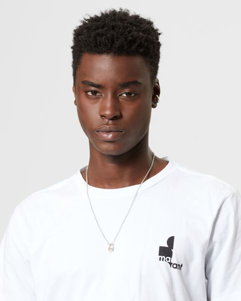 T-shirt zafferh aus baumwolle mit logo Man Weiß 2