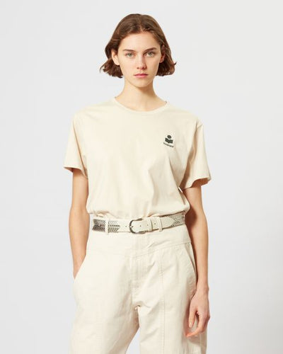 T-shirt à logo en coton aby - Beige - Woman - 4