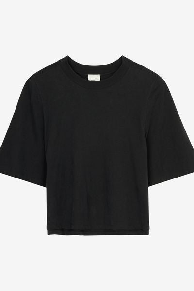 T-shirt ben in cotone con spalline - Nero - Woman - 1