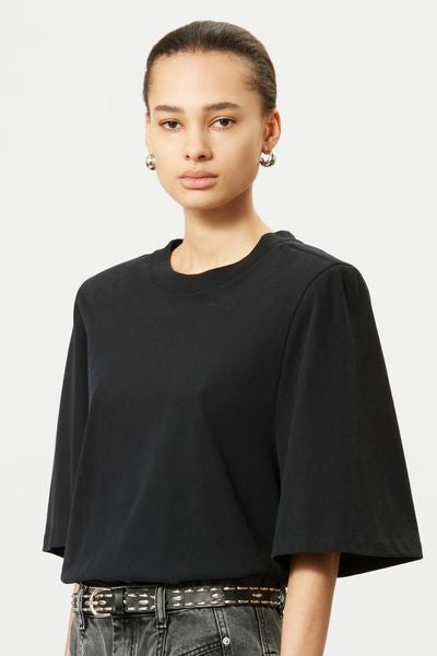 T-shirt ben in cotone con spalline - Nero - Woman - 5