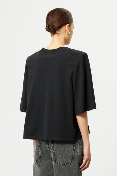 T-shirt ben in cotone con spalline - Nero - Woman - 9