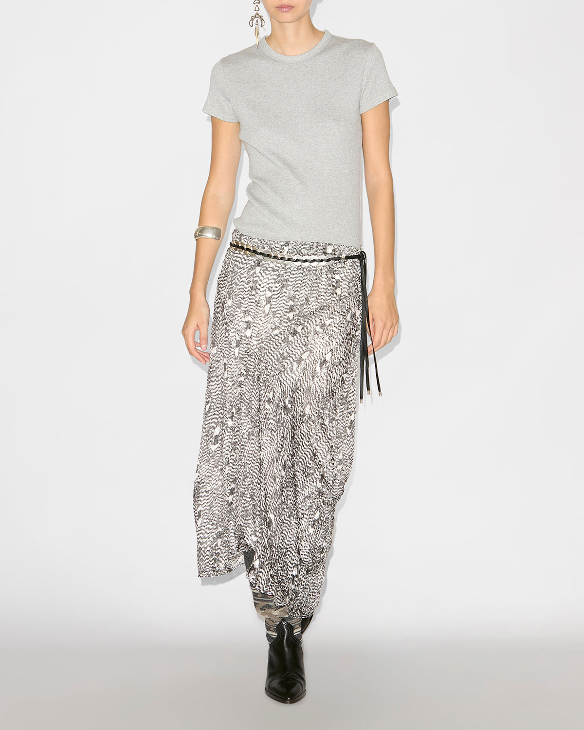 Taomi リブ編みコットン 半袖 tシャツ - グレー - Woman - 1