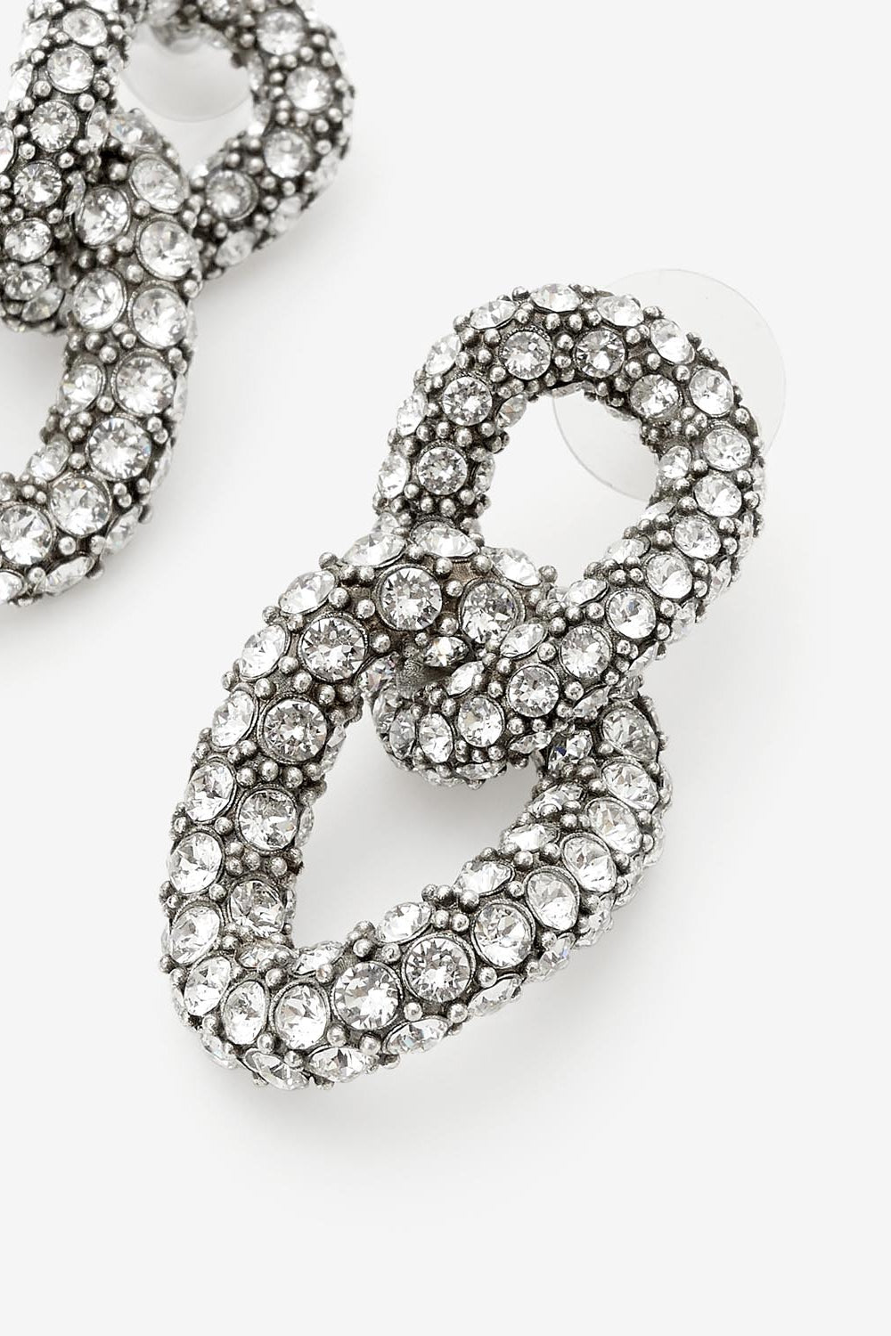 펑키링(funky ring) 라인스톤 이어링 - 은 - Woman - 3