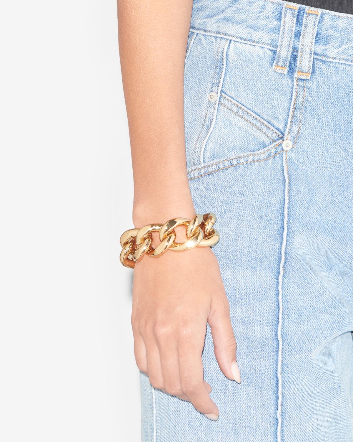 Links oversized chain bracelet - Gold - Woman - 2