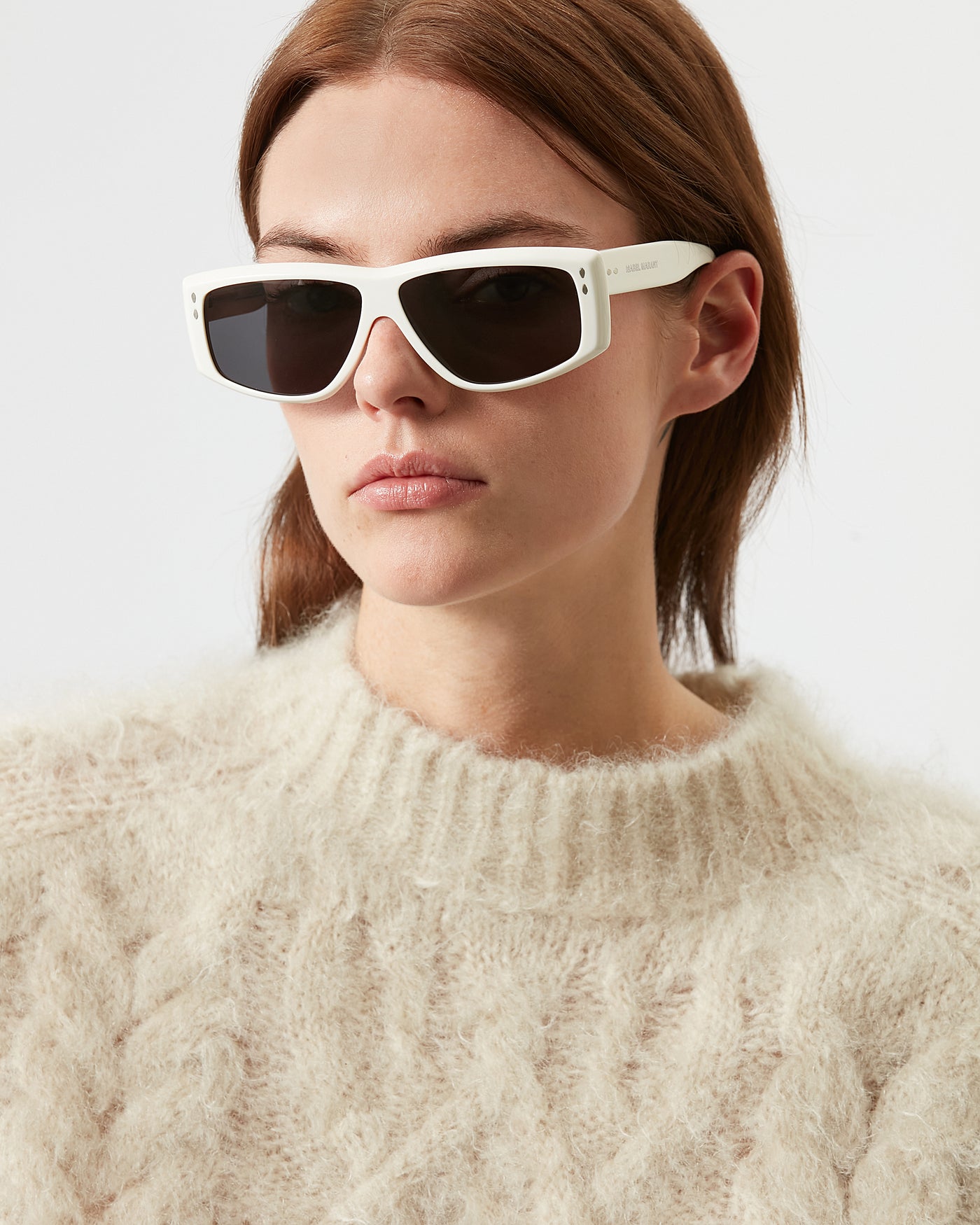 Micky 사각 선글라스 - Ivory-gray - Woman - 2