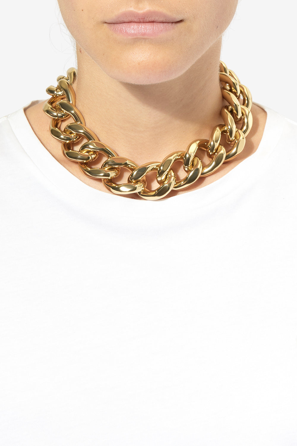Choker oversize-kette links - Golden - Woman - 3