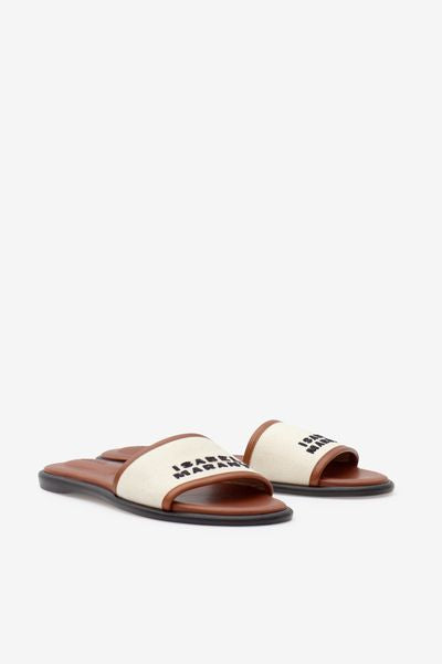 Vikee sandals - Ecru-cognac - Woman - 3