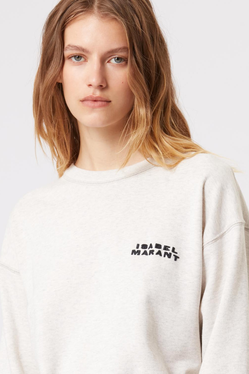 Sudadera ligera shad de algodón con logotipo - Crudo - Woman - 3