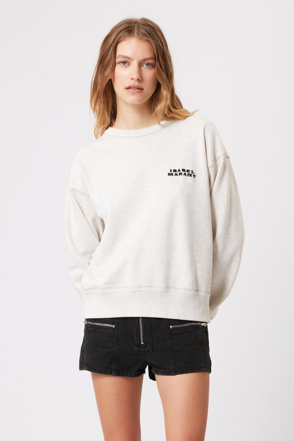 Sudadera ligera shad de algodón con logotipo - Crudo - Woman - 4