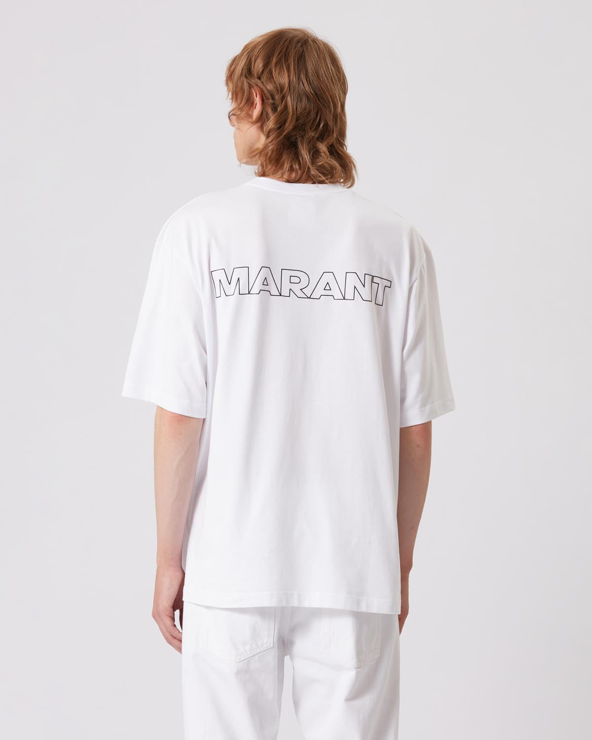 Guizy "marant" 코튼 티셔츠 Man 하얀색 4