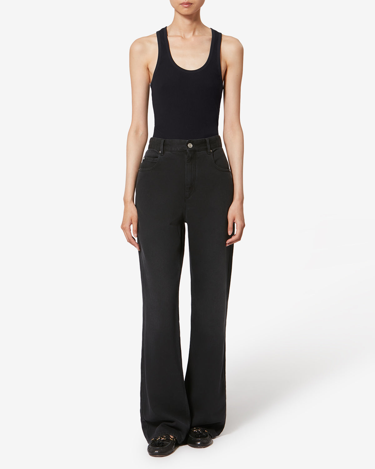 Thea cotton t-shirt - Black - Woman - 1