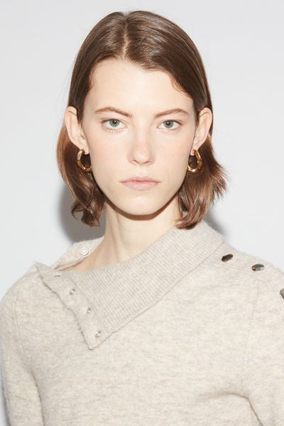 Kreolen-ohrringe links - Golden - Woman - 6