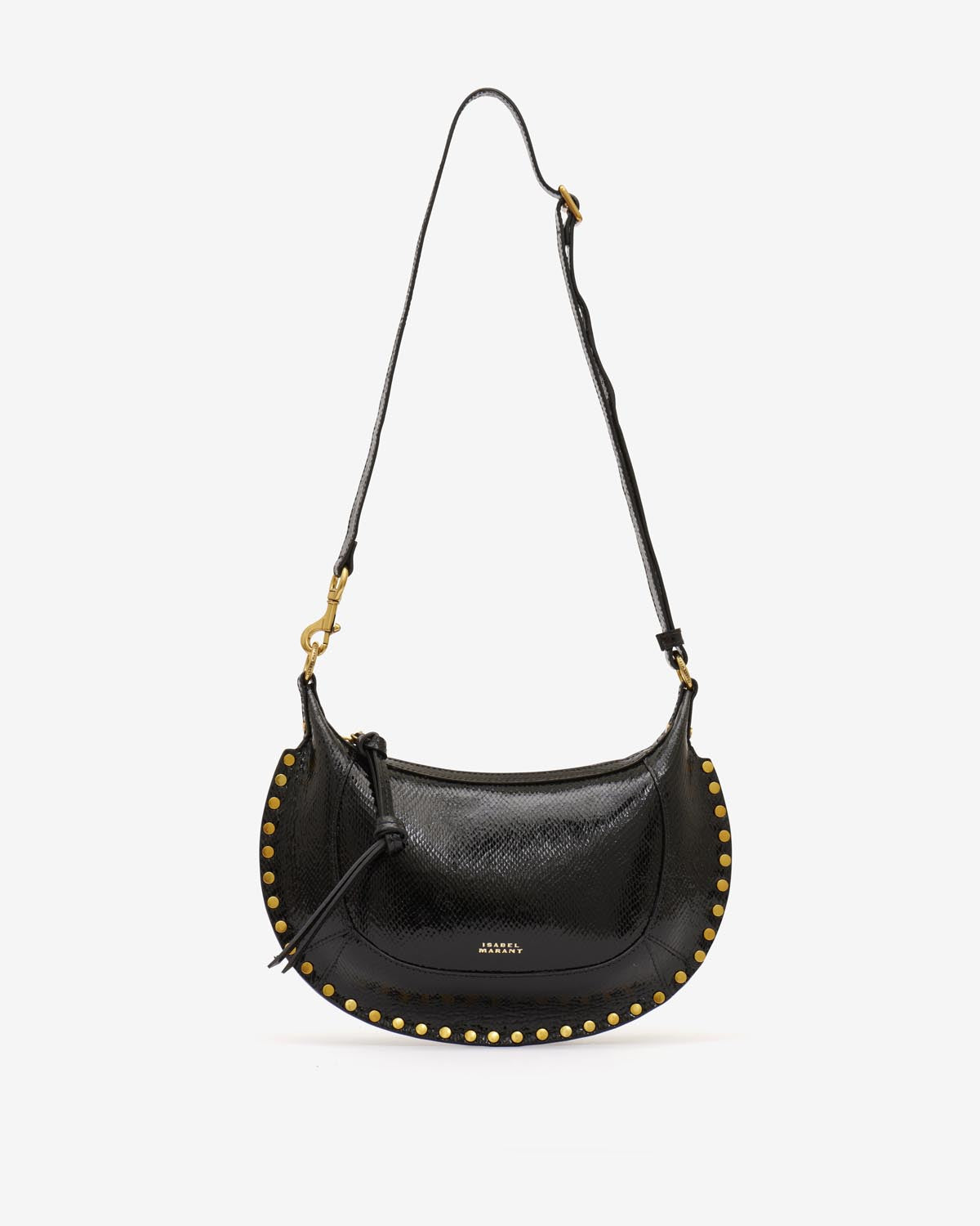 Oskan moon bag in python-effect leather Woman Black 5