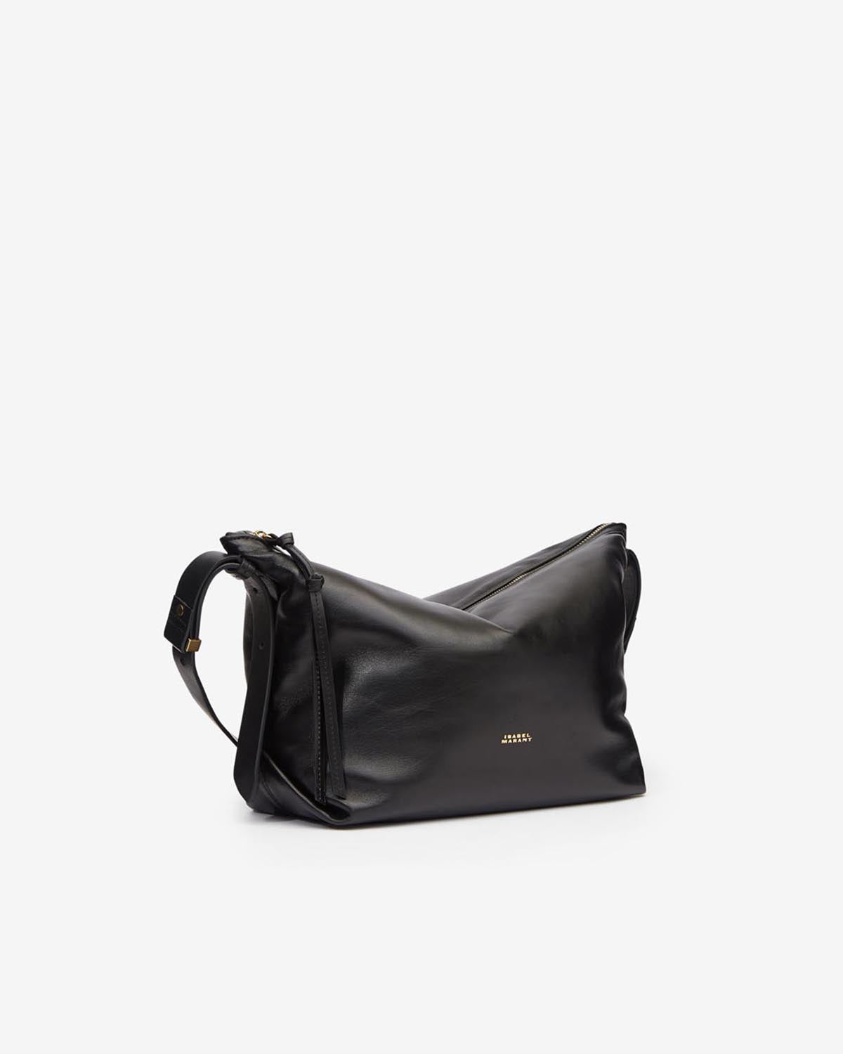 Borsa leyden da portare a spalla in pelle morbida  - Nero - Woman - 5