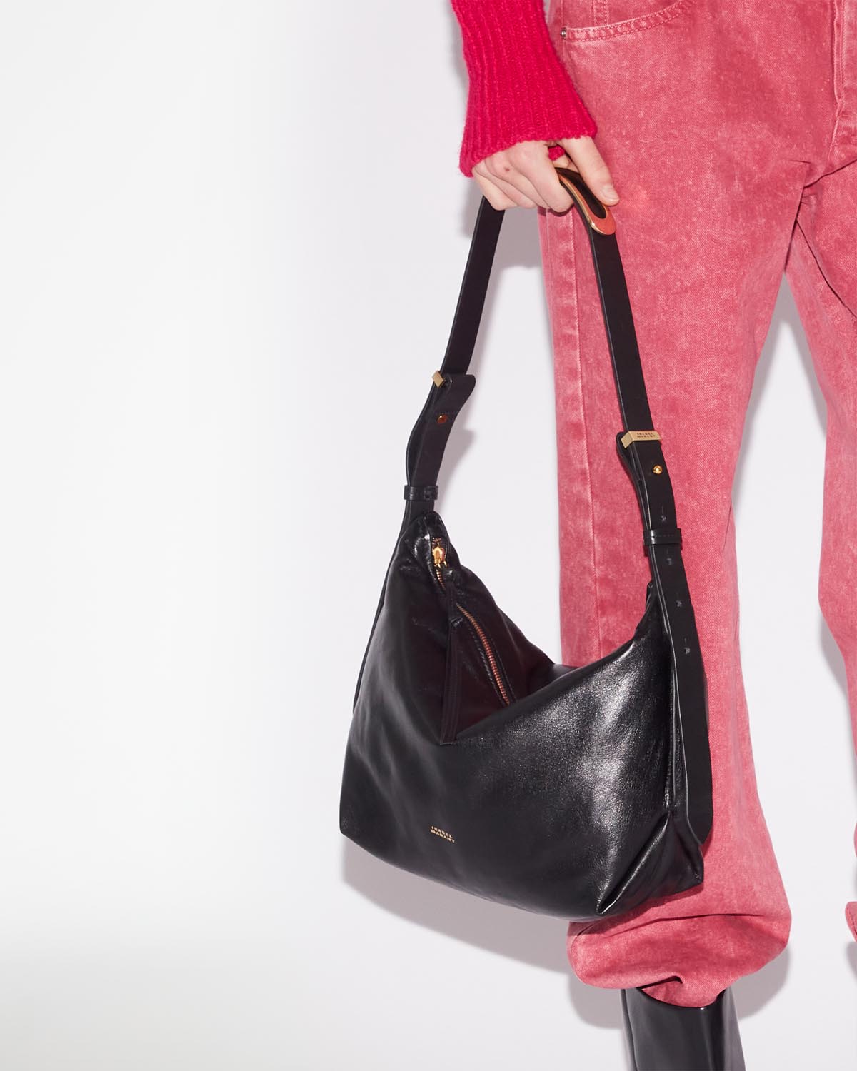 Borsa leyden da portare a spalla in pelle morbida  - Nero - Woman - 4