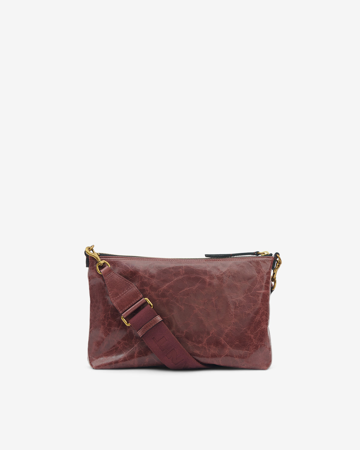 Bolso bandolera nessah de piel brillante - Grapefruit - Woman - 2