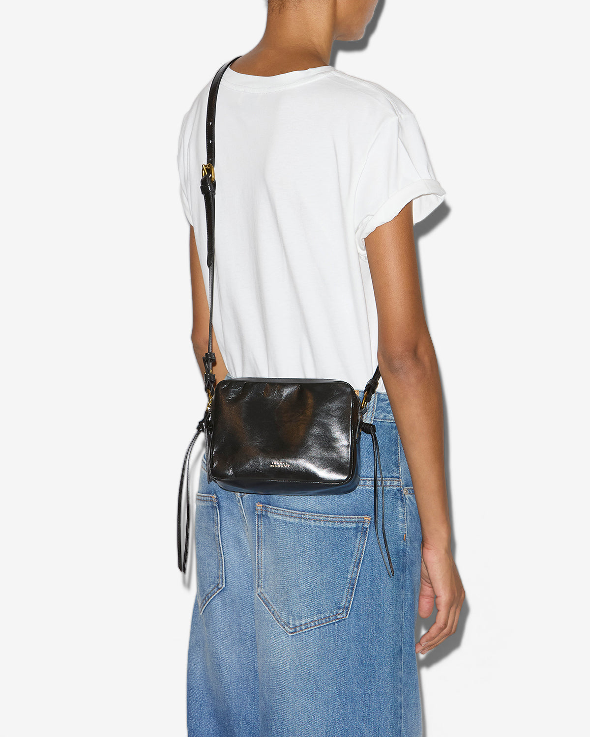 Wardy camera soft leather bag - Black - Woman - 7