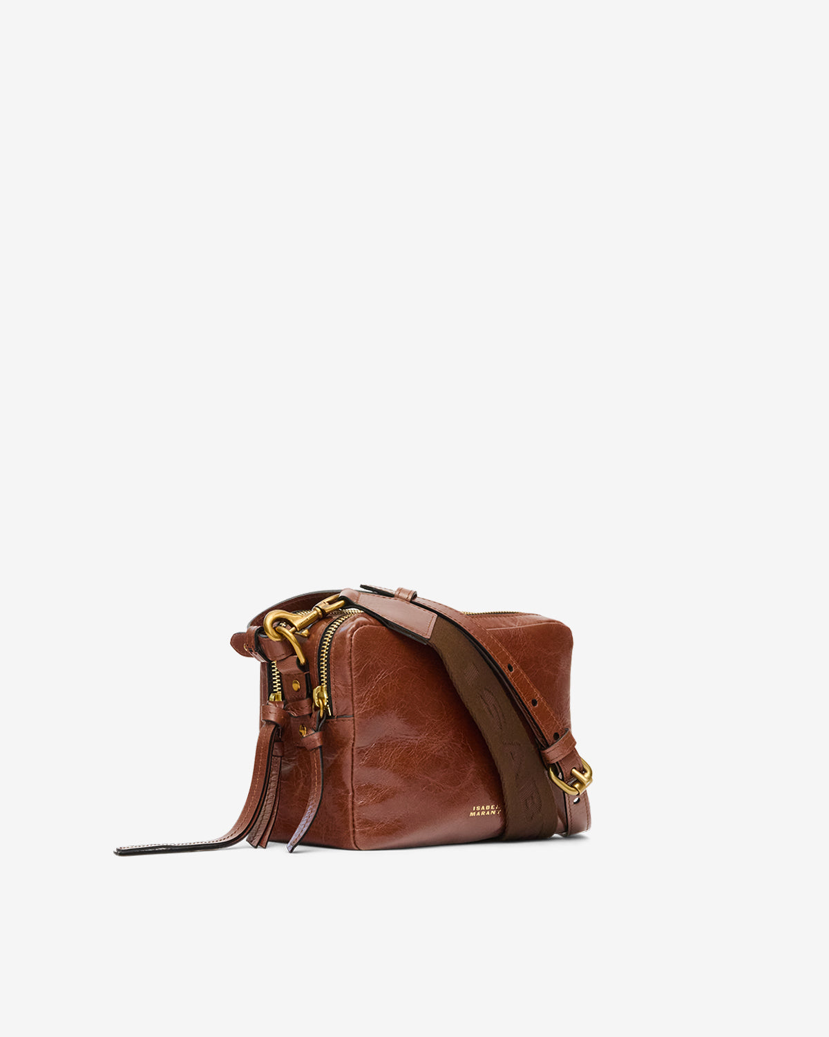 Tasche wardy aus glänzendem leder - Chocolate - Woman - 5