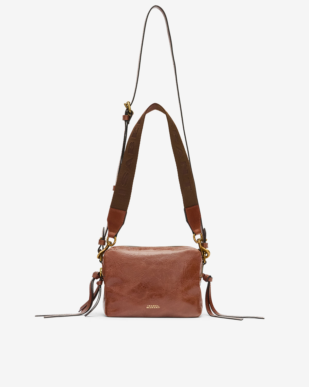 Tasche wardy aus glänzendem leder - Chocolate - Woman - 6