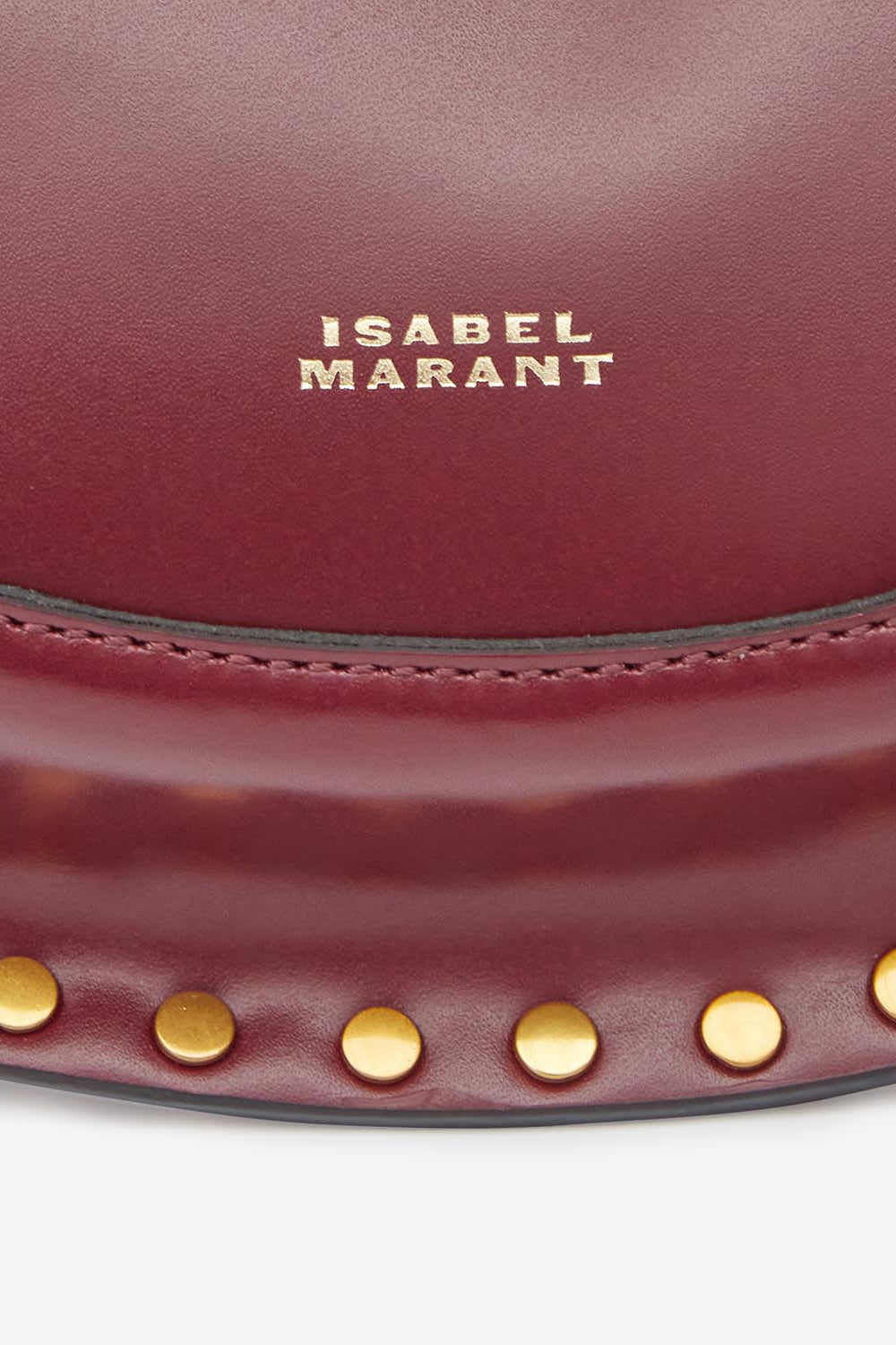 Bolso bandolera de piel de becerro mini moon - Burdeos - Woman - 3