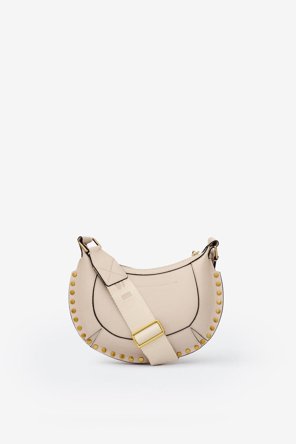 Mini moon leather shoulder baguette bag - Light beige - Woman - 3