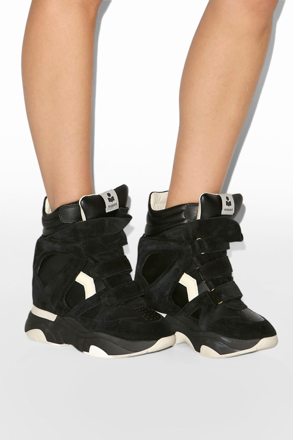 Balskee レザー ハイカット プラットフォームスニーカー - 黒 - Woman - 5
