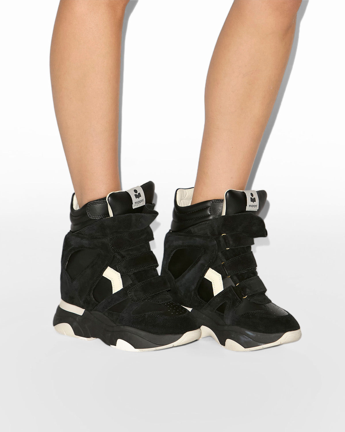 Balskee レザー ハイカット プラットフォームスニーカー - 黒 - Woman - 5