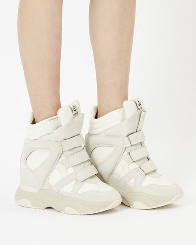 Balskee レザー製 ハイカット プラットフォームスニーカー - 白 - Woman - 5