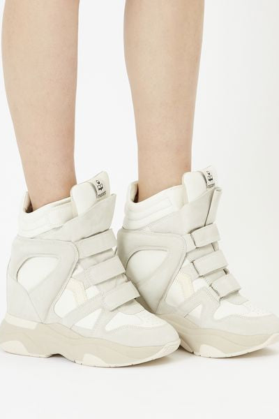 Balskee レザー製 ハイカット プラットフォームスニーカー - 白 - Woman - 5