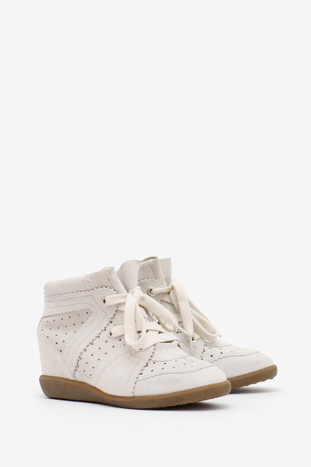 Sneakers bobby con zeppa - Beige - Woman - 3
