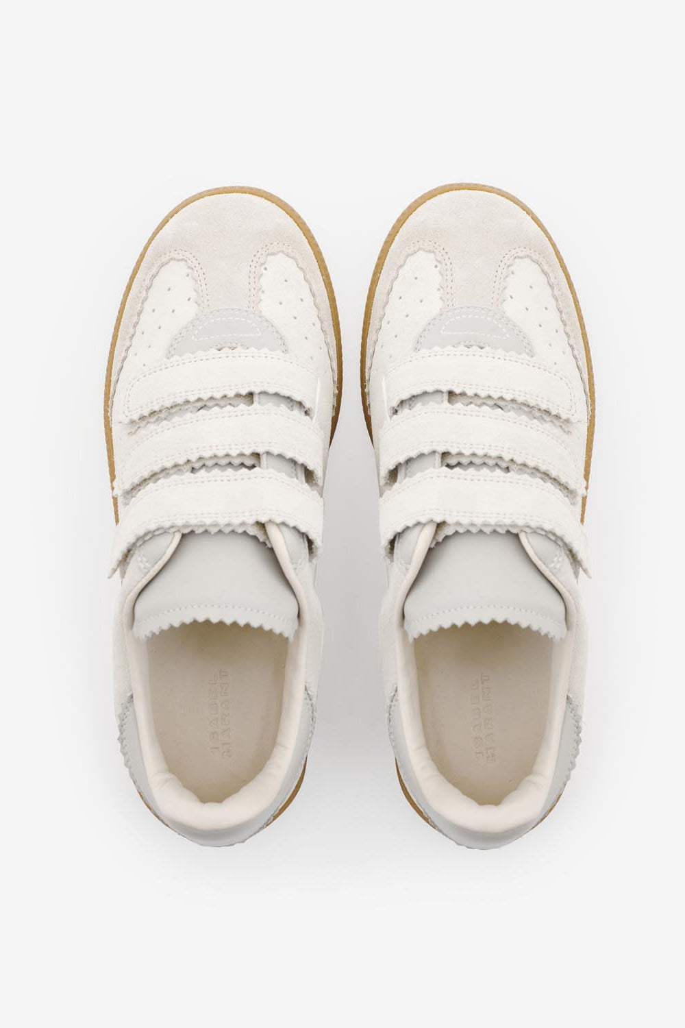 Sneakers beth basse in pelle di vitello scamosciata - Ecru - Woman - 4