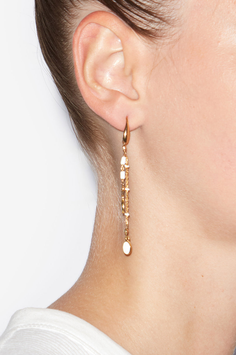 Casablanca gold-tone tassel earrings - 에크루 - Woman - 2