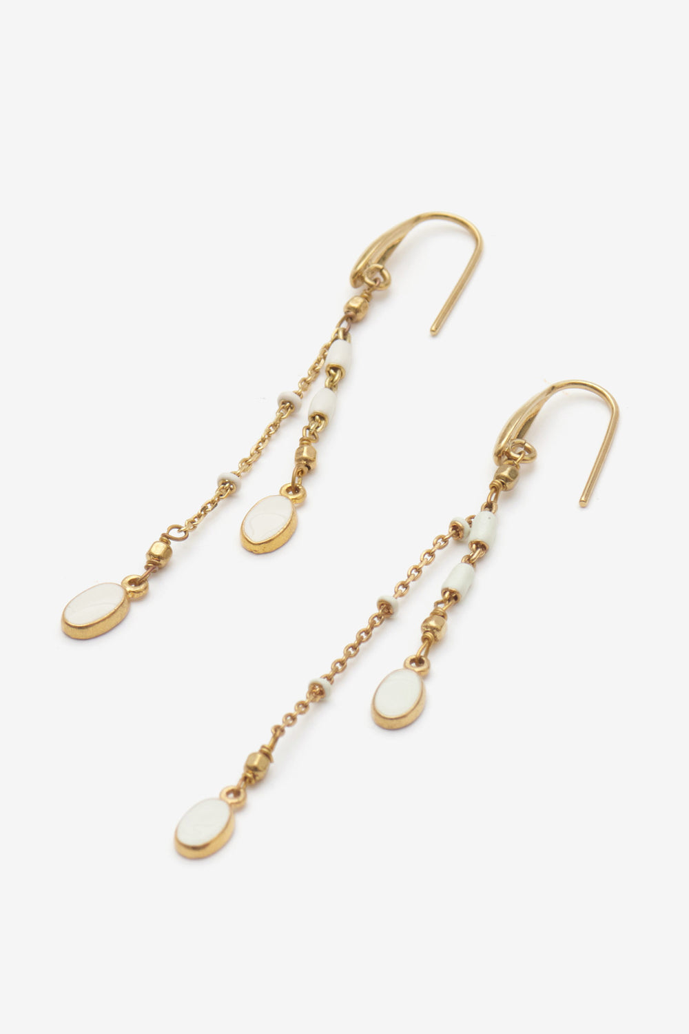 Casablanca gold-tone tassel earrings - 에크루 - Woman - 3