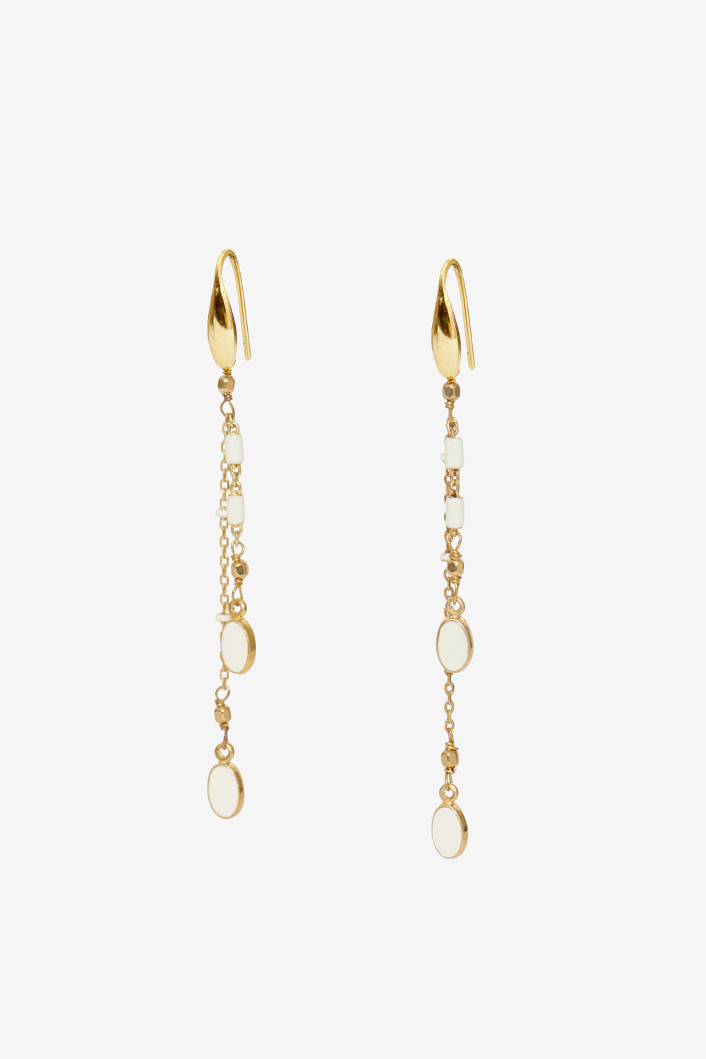 Casablanca gold-tone tassel earrings - 에크루 - Woman - 1