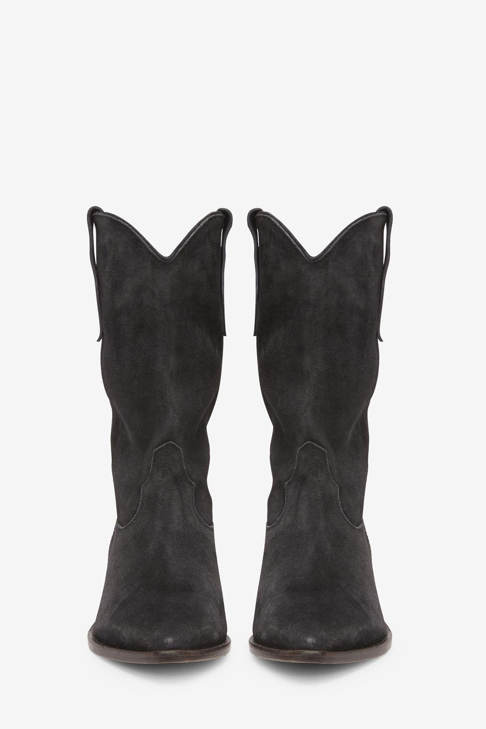 Cowboystiefel duerto aus kalbs-veloursleder - Schwarz gewaschen - Woman - 4