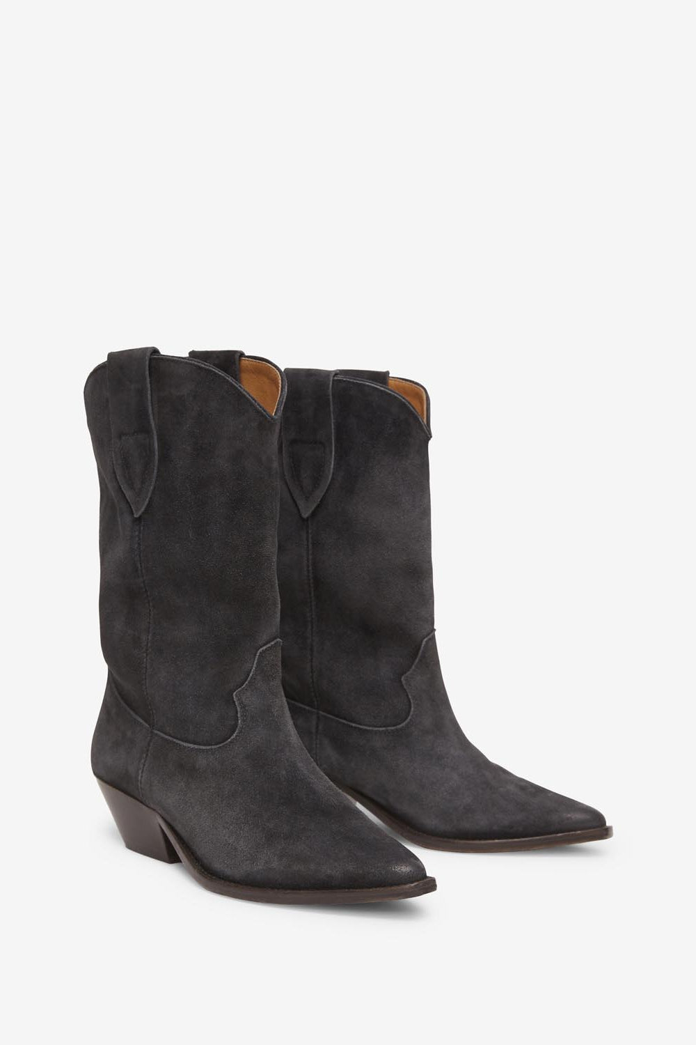 Cowboystiefel duerto aus kalbs-veloursleder - Schwarz gewaschen - Woman - 3